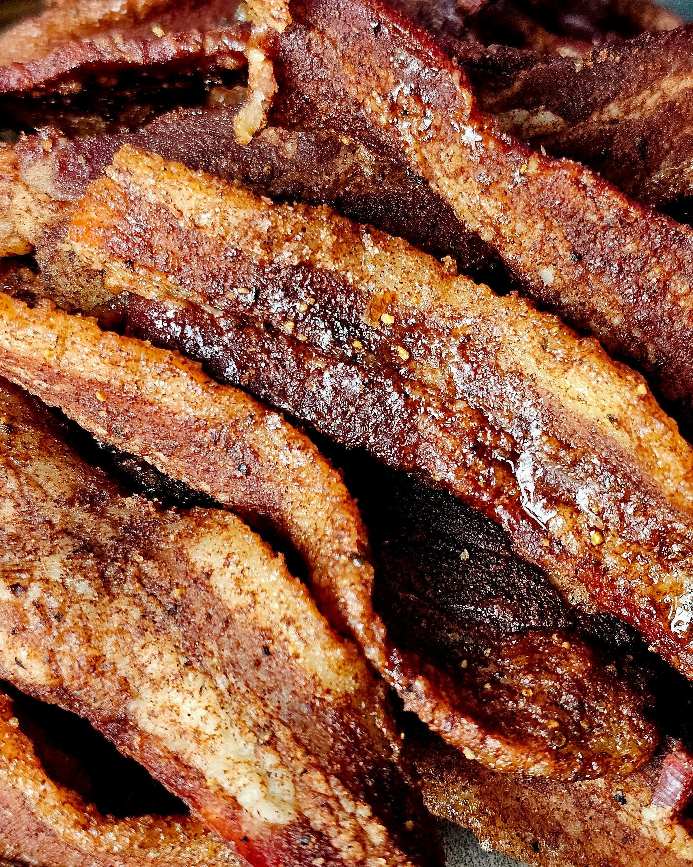 Brown Sugar-Cinnamon Premium Bacon Jerky.