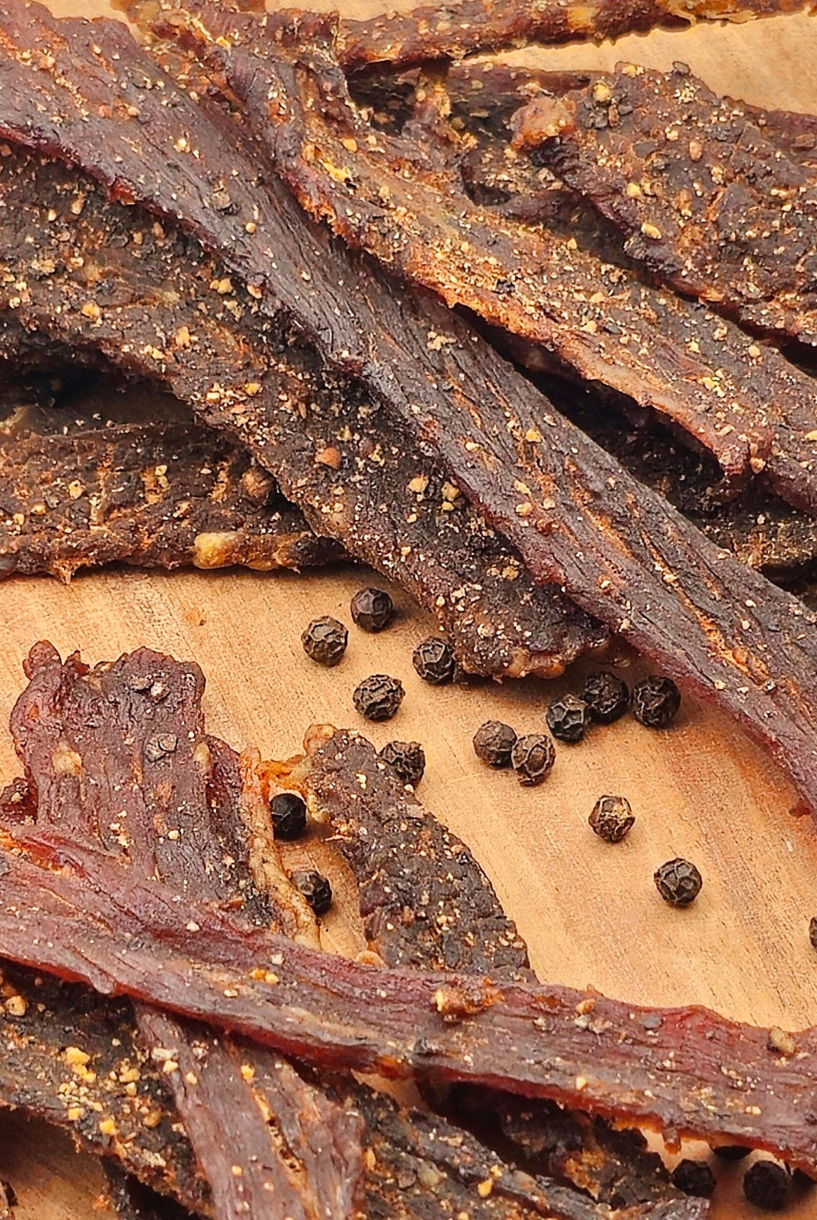 Black Pepper-Garlic Premium Beef Jerky.