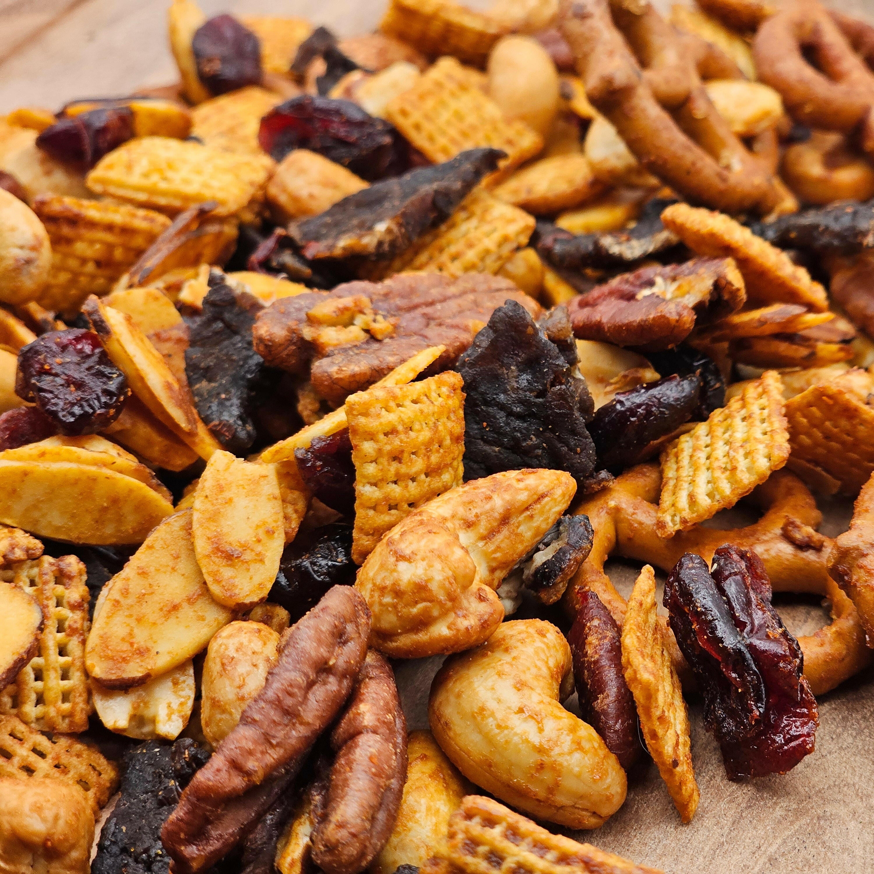 Cuts & Crunch™: Sweet Hot & Spicy Premium Trail Mix.