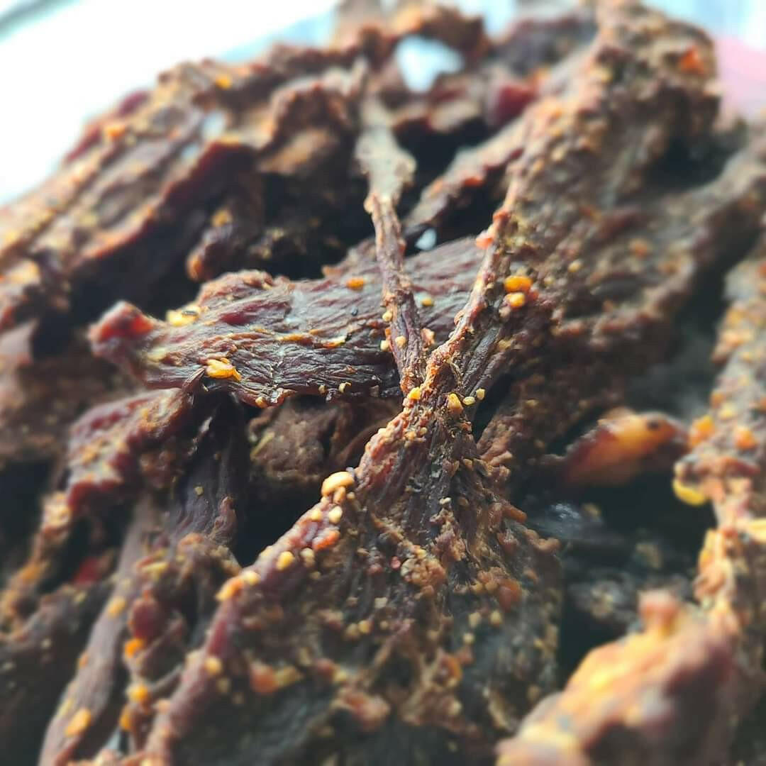 Montreal Seasoned Premium Beef Jerky.