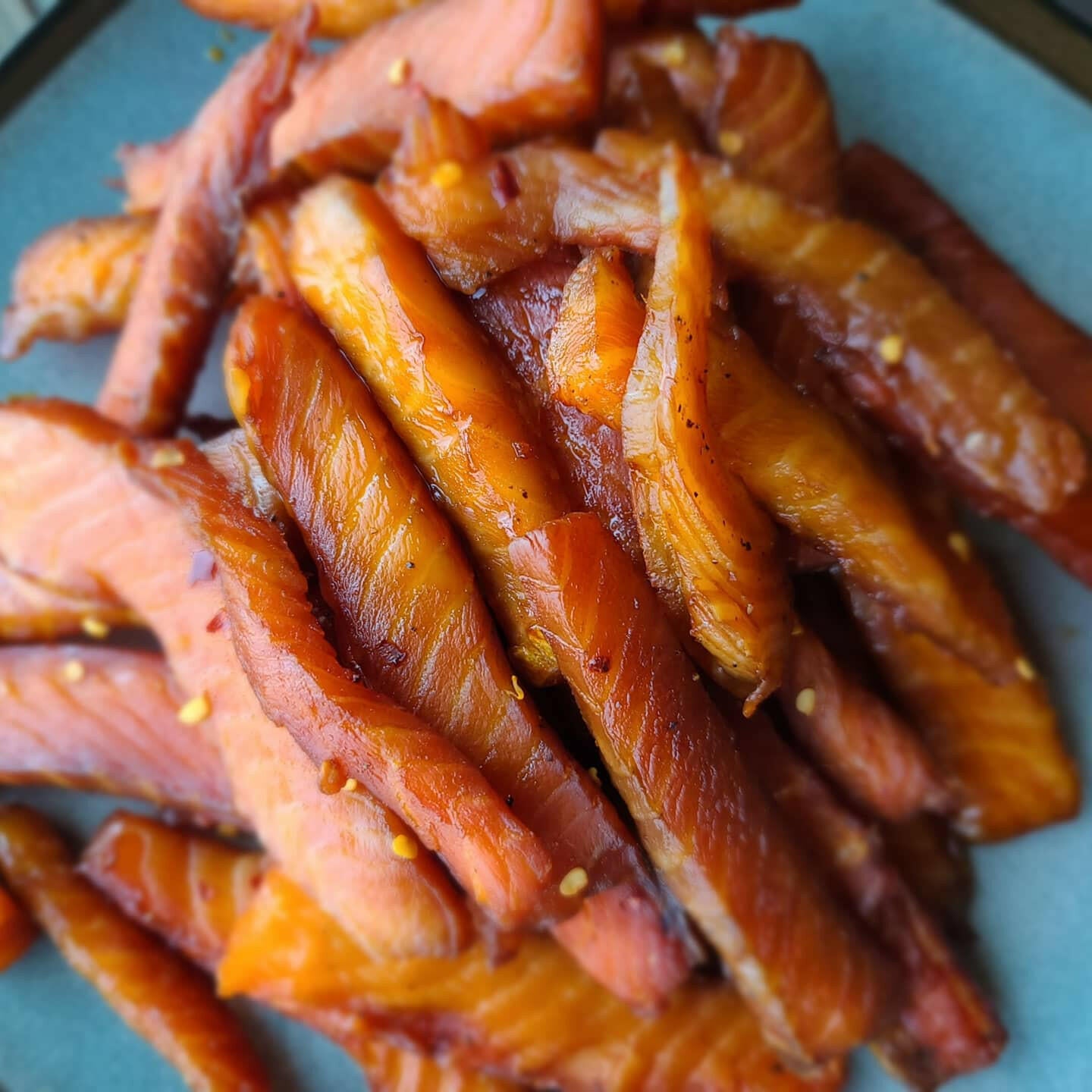 Spicy Salmon Premium Fish Jerky.