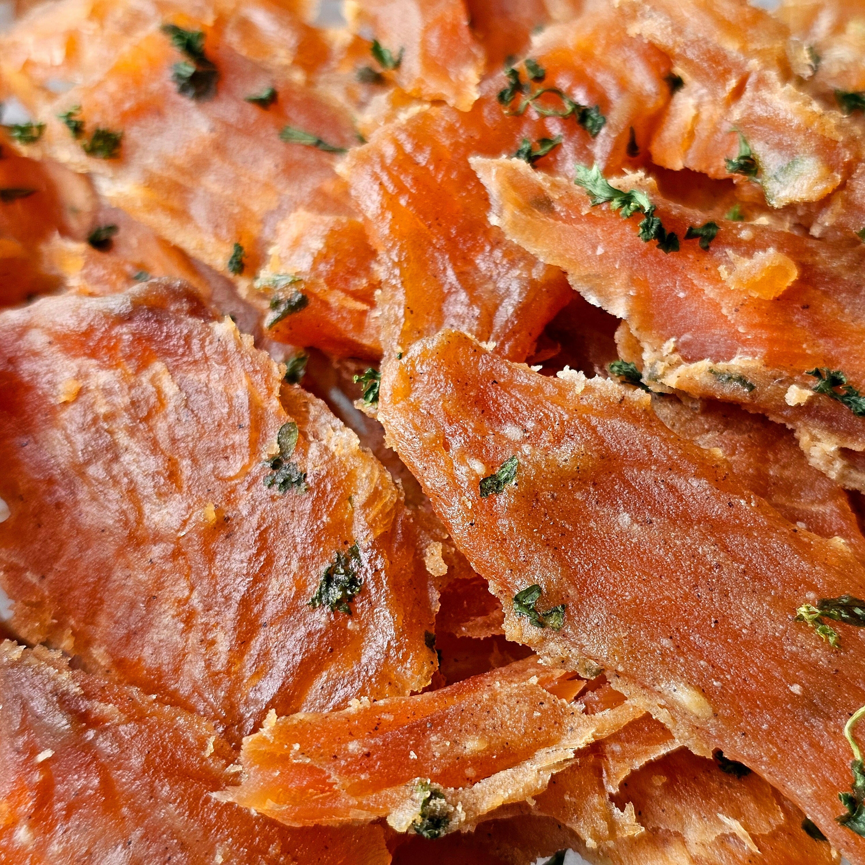 Garlic Butter Salmon Premium Fish Jerky.