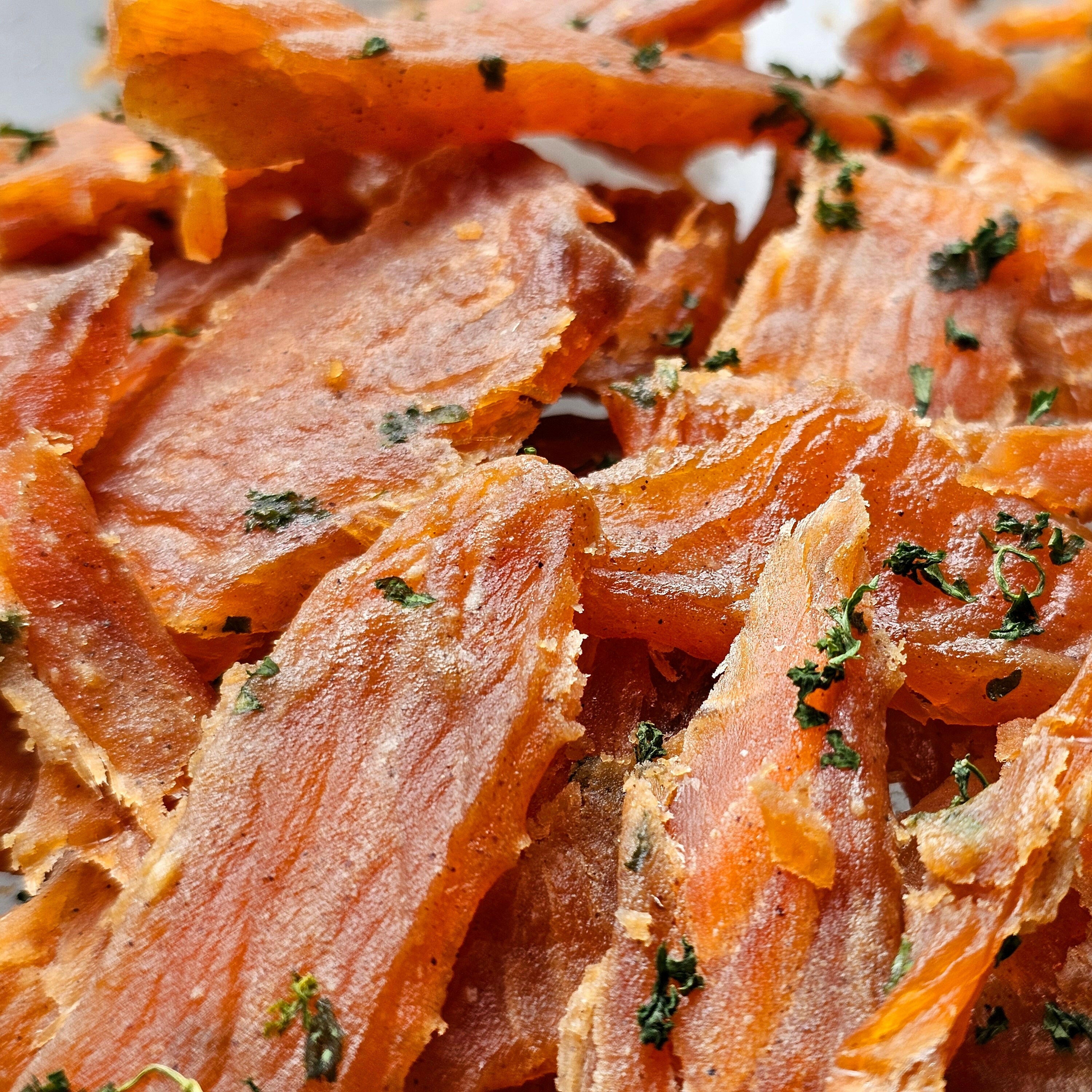 Garlic Butter Salmon Premium Fish Jerky.