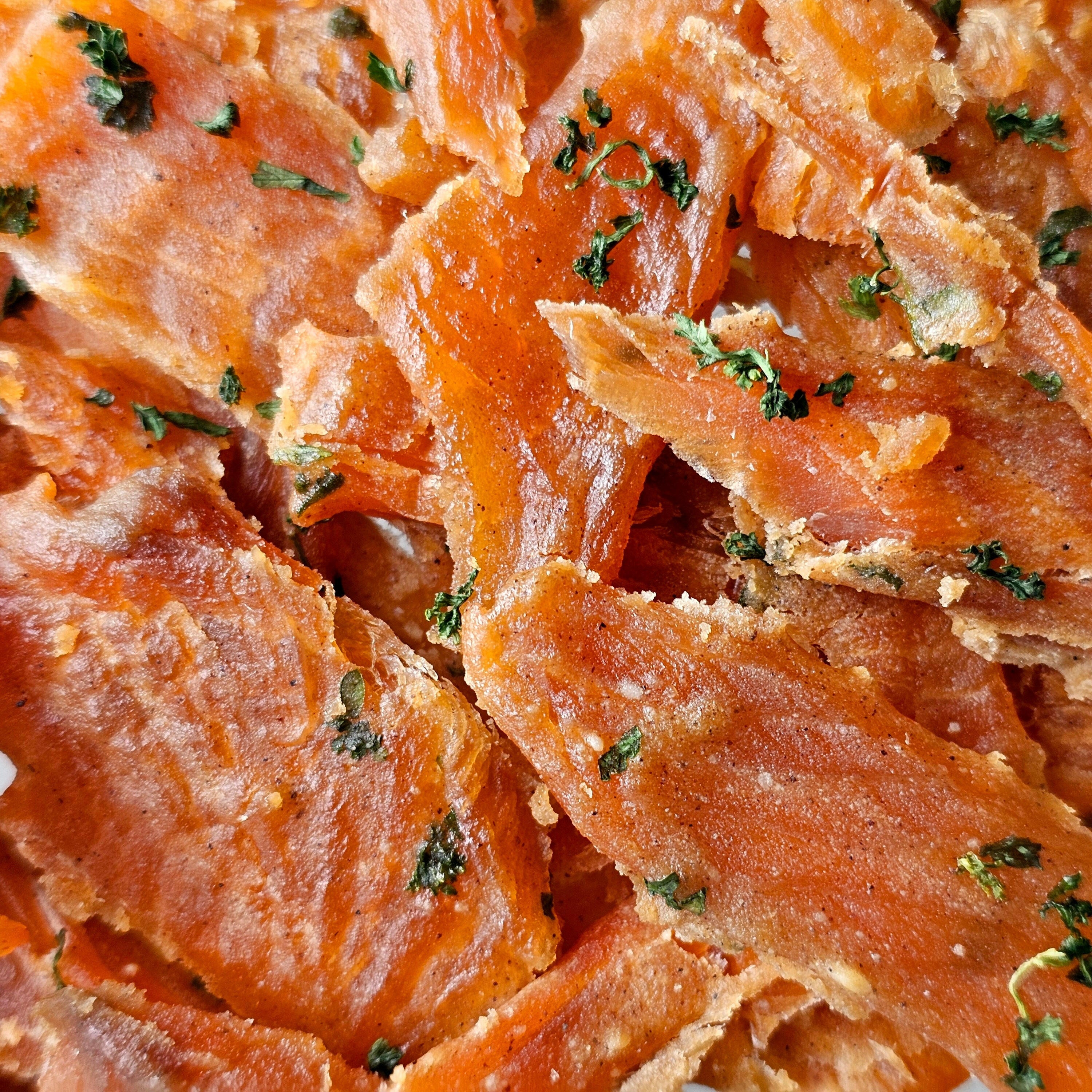 Garlic Butter Salmon Premium Fish Jerky.